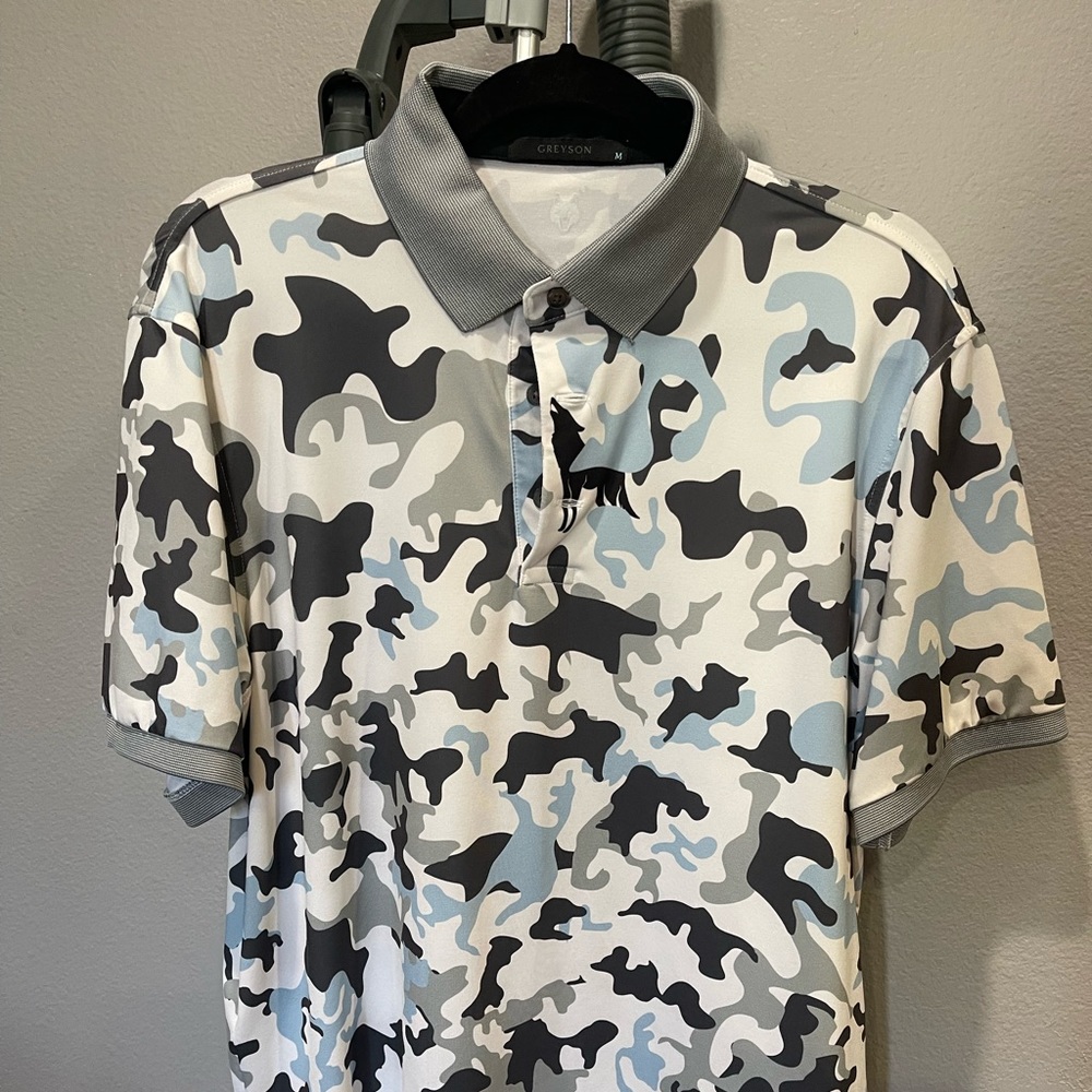 Greyson golf camo polo M